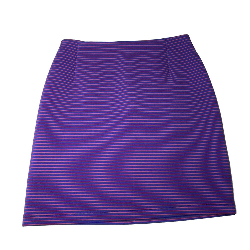 The Kit By Daniel Vosovic Sophia Skirt Berry Micro Stripe Brand New NWT Size 8